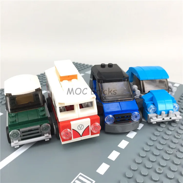 Набор Продажа кубики MOC гоночный автомобиль автобус Жук Кемпер Ван DIY фигурки