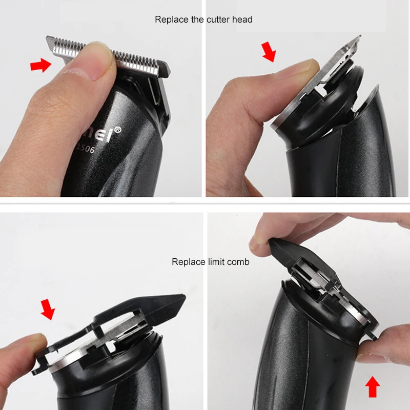 Машинка для стрижки волос Kemei электрическая перезаряжаемая машинка 4 в 1 Pro Li T-Outliner