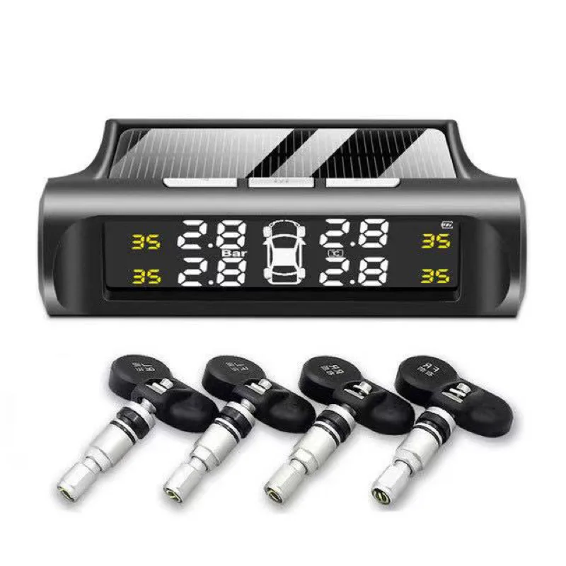 

Tire Pressure Monitor Solar Tire Pressure Testing Instrument Auto Wireless Built-in High Precision TPMS Tire Instrument