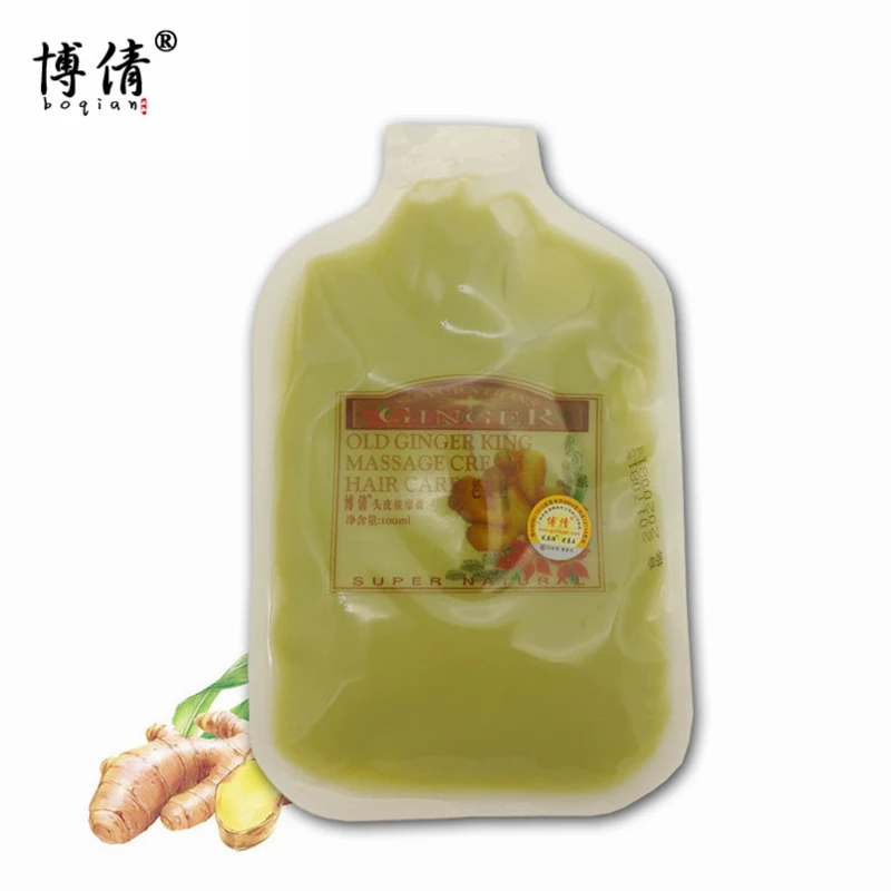 BOQIAN натуральный имбирный эссенция для волос массаж кожи головы грязевой крем
