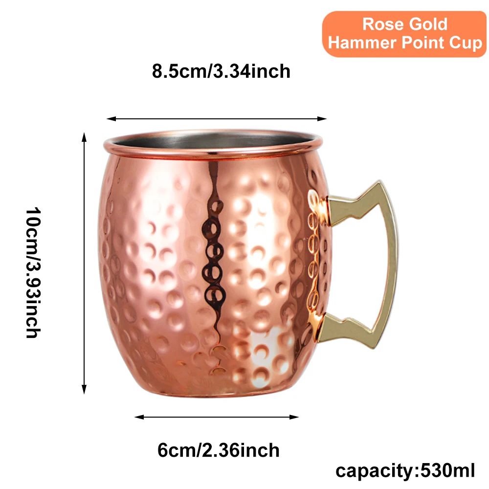 

500ml Moscow Mule Copper Mugs 304 Stainless Steel Mug Cup Moscow Mule Mug Beer Cup Coffee Cup Kitchen Tools