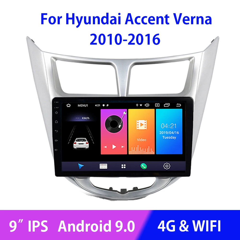 

Android 10.0 2GB+32GB DSP Car Radio Multimidia Video Player Navigation GPS For Hyundai Accent Verna 2010-2016 Head Unit 2Din USB