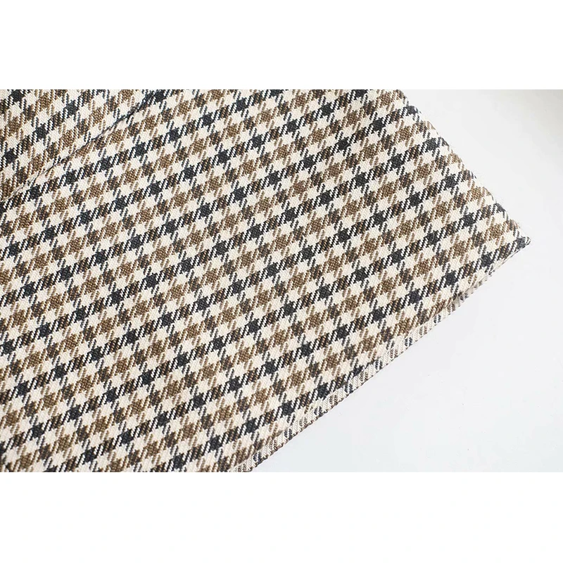 

Office women suit jacket fashion retro Slim plaid casual suit jacket elegant ladies street chic ZA suit jackets women