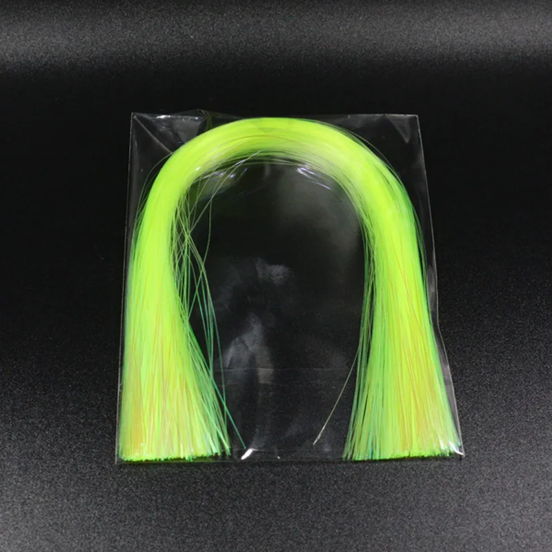 4pcs UV fluo yellow Королевский Sissi 4 пачки набор ледяное крыло волокна плоская вспышка мишура Кристалл flashabou мишура морской стример мухи материалы для завязывания мух - Цвет: 4pcs UV fluo yellow