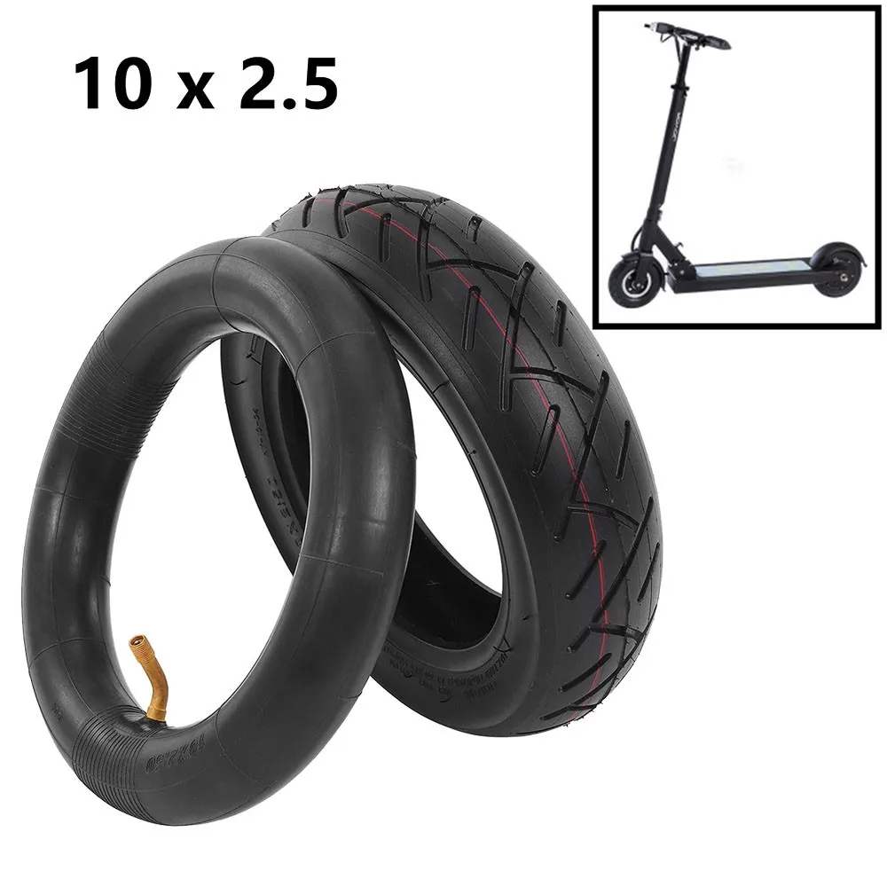 

10x2.5 Inch Electric Scooter Replacement Tyre + Inner Tube Durable Rubber Electric Scooter Tire Cycling Spare Parts Accessories