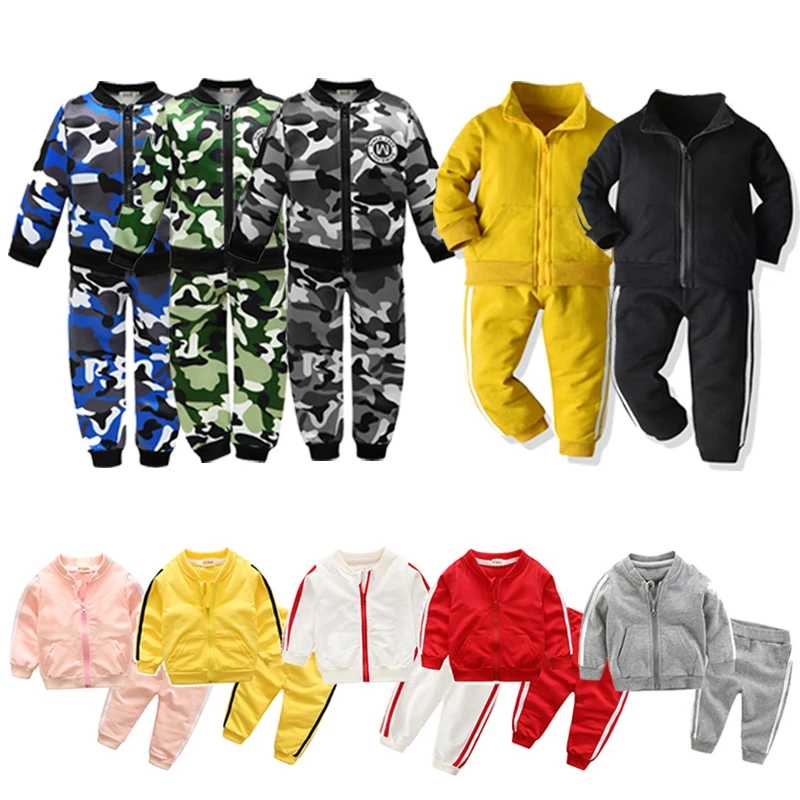 Спортивный костюм для мальчиков 2 предмета хлопковый топ и брюки модный на осень