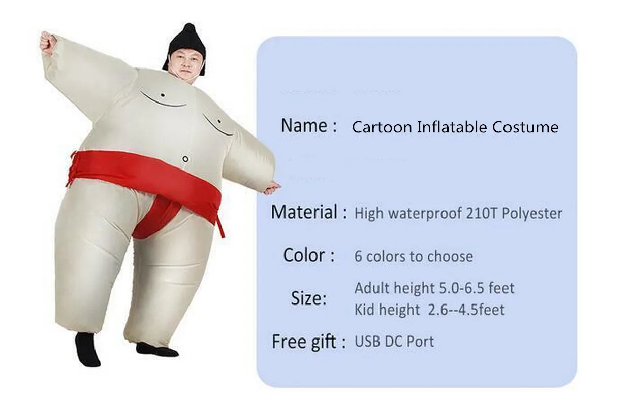 

New Inflatable Mascot Wrestler Costume Adults Kid Costume Suits Cosplay Party Game Dress Outfits Carnival Easter USB DC Port