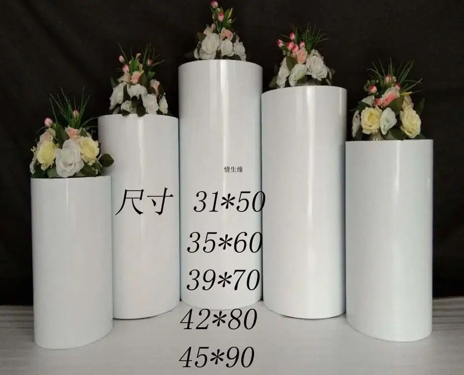 

Round Square cylinder Column display stand pillar road lead flowers vase cake stand crafts dessert display holder wedding decor