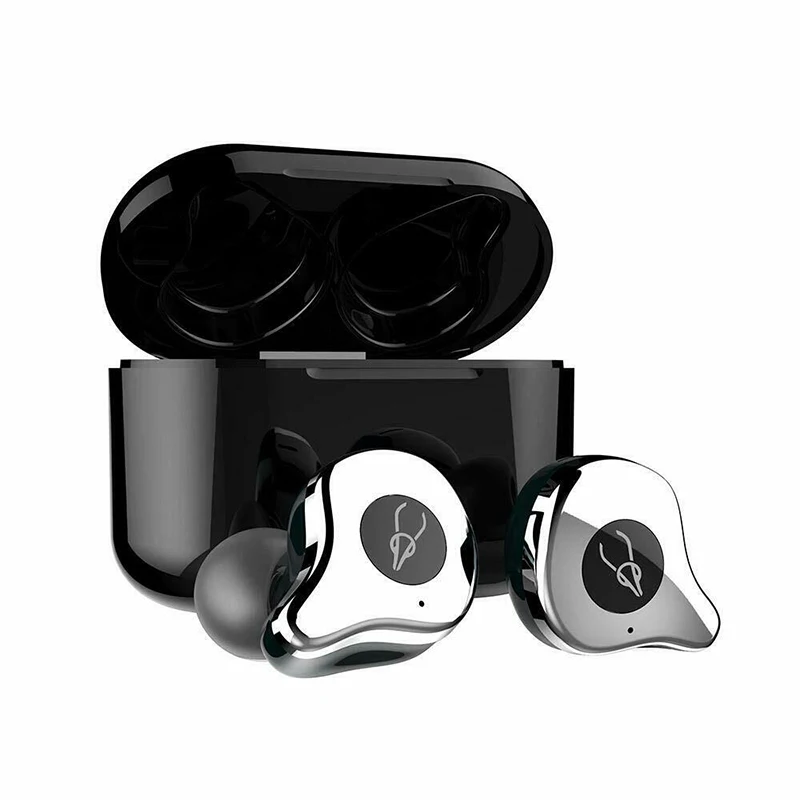 Silver Earphone VTIN E12 TWS Earphone Bluetooth 5.0 Wireless Earphones Stereo Sound Waterproof Earbud With Microphone 6H Playtime For Smartphone - Цвет: Silver Earphone