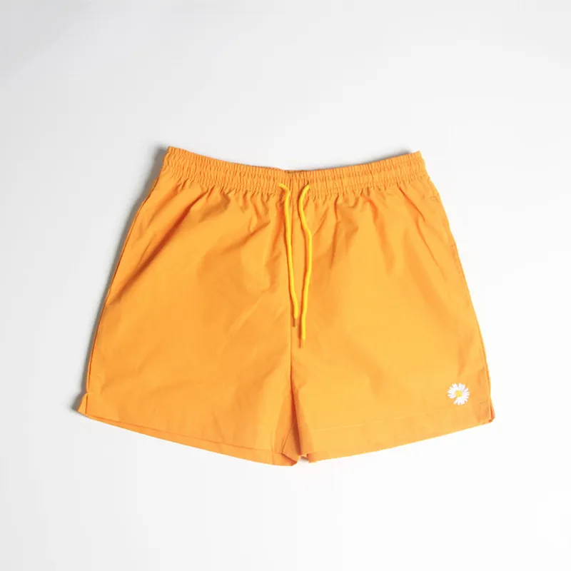 

[ Kwon Ji Yong / G dragon ] Peaceminusone x Fragment Shorts Embroidery Daisy Pants Trousers Unisex Suitable Streetwear Yellow