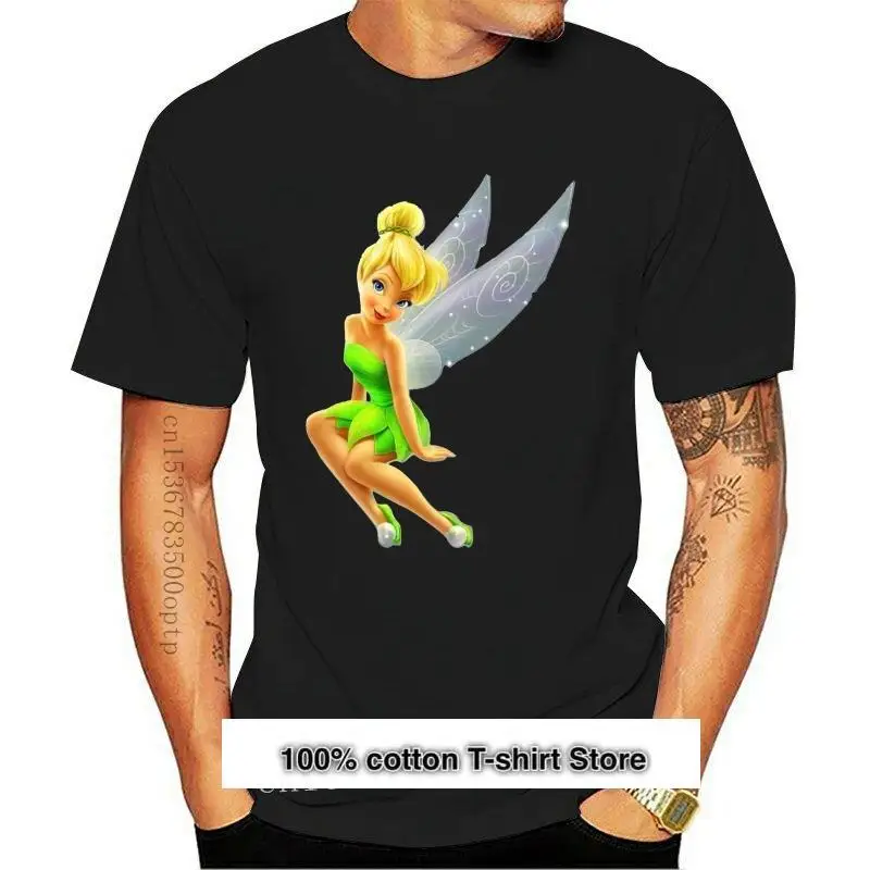 

Camiseta de Tinkerbell para hombre y mujer, camisa verde, nueva