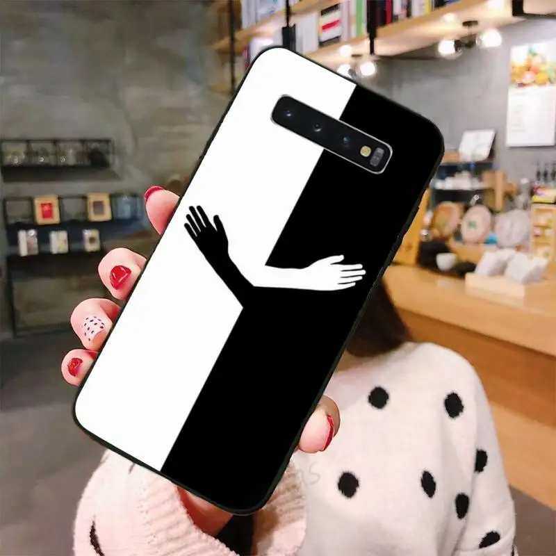 

Coffee cup black and white simple Phone Case For Samsung A50 A51 A71 A20E A20S S10 S20 S21 S30 Plus ultra 5G M11 funda shell