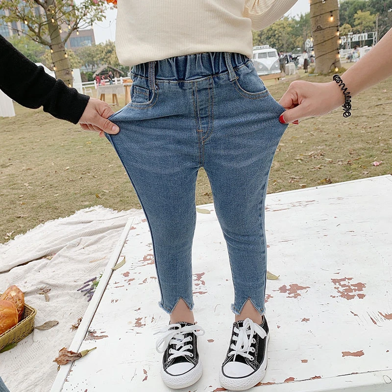 Детские узкие джинсы для девочек Брюки Одежда детей Повседневные 2 От 4 до 8 лет