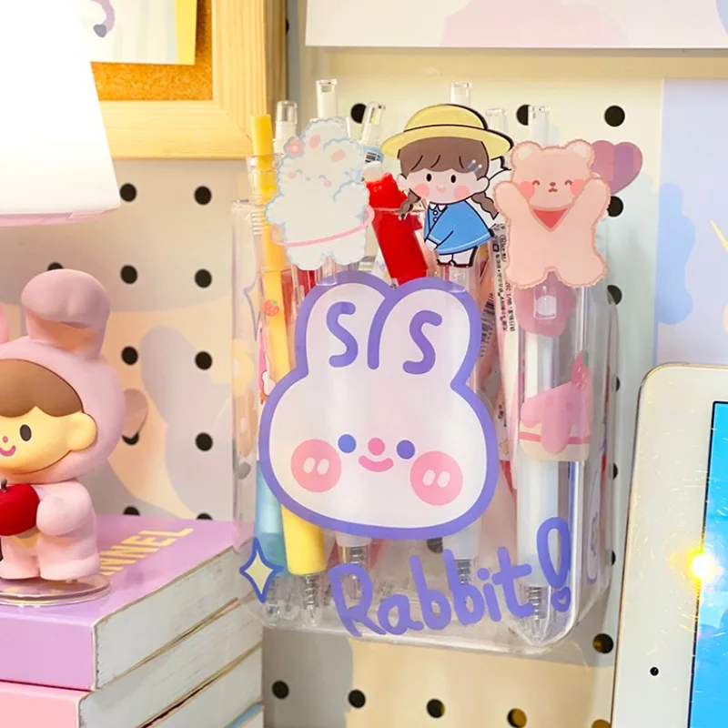 

Storage Box Wall-mounted Wall Shelves Bathroom Transparent Plastic Punch-free Stationery Remote Control Storage Organizer
