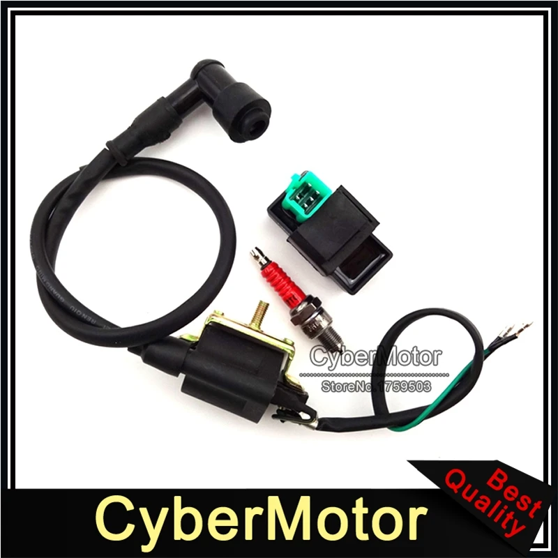 Катушка зажигания переменного тока CDI Коробка A7TC Свеча для 50cc 70cc 90cc 110cc двигатель