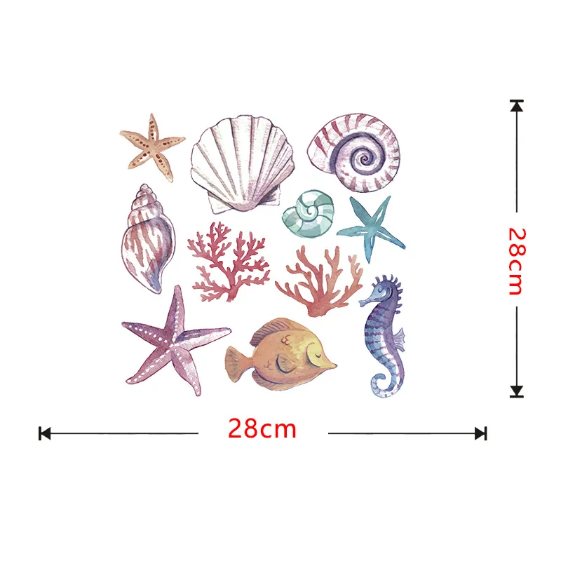 DIY мультфильм Русалка детская комната настенная наклейка Рыба картины для