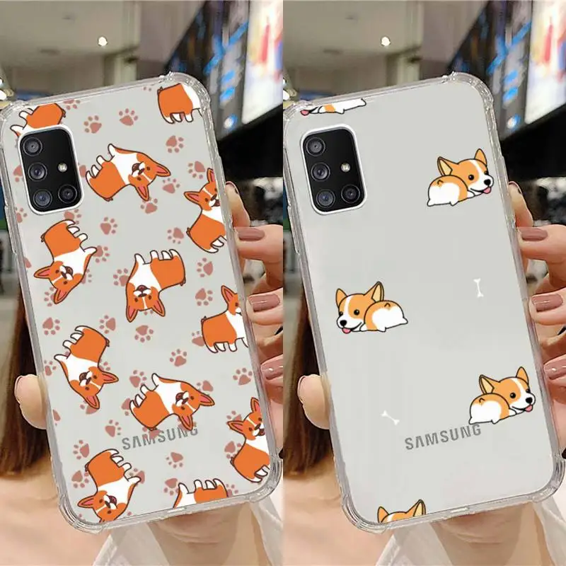 

Corgi Phone Case Transparent For Samsung Note A 7 8 9 10 20 50 51 71 90 20 11 81 e LITE Ultra PRO