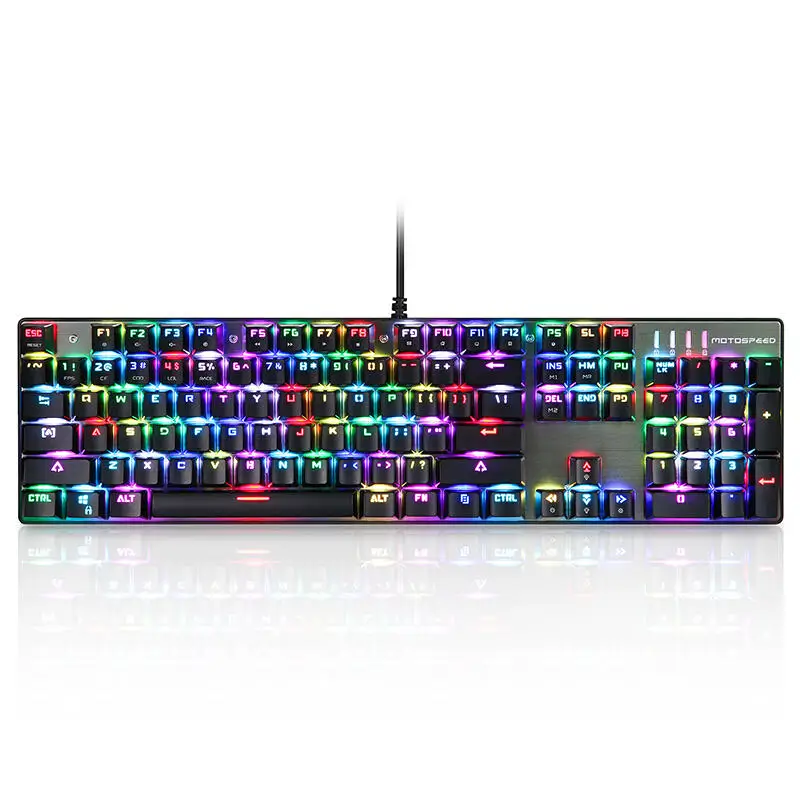 

MOTOSPEED Inflictor CK104 NKRO RGB Backlit Mechanical Gaming Keyboard Outemu Blue Switch