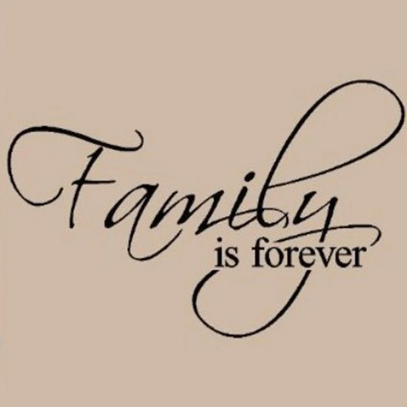 

Family is forever Wall Stickers Wall Decals for Kitchen English Letter Words Home Decor Art Decorative PVC Stickers Dining Room
