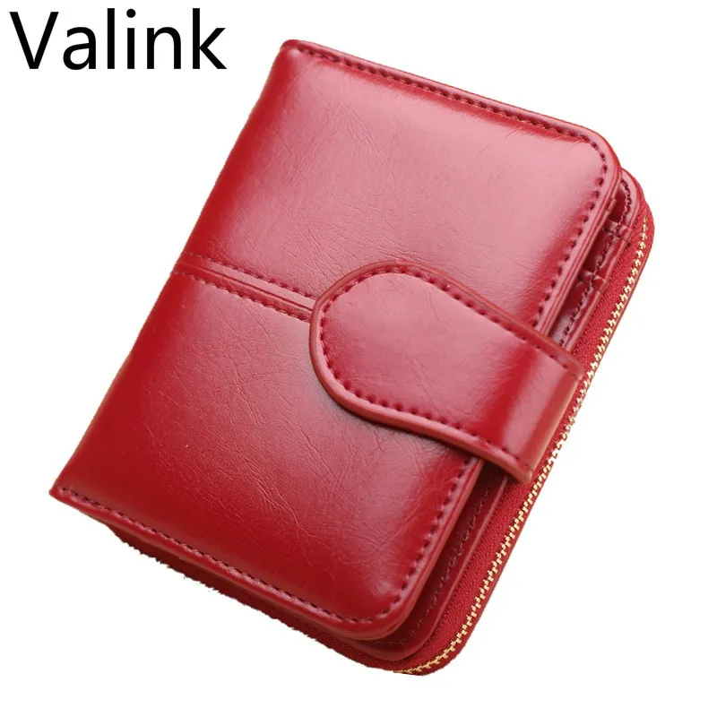 Новый женский короткий кошелек из вощеной кожи Дамский клатч маленькие