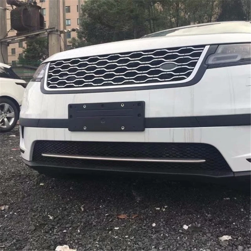 

WELKINRY car cover For Range Rover Velar L560 2017 2018 2019 stainless steel front head face lower air intake vent grille trim