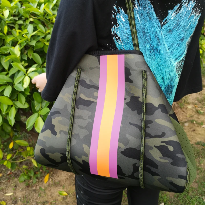 

Luxury Diving Fabric Neoprene Shoulder Handbag 2021 New Fashion High-capacity Tote Bag Top-Handle Bags Shoulder Bags