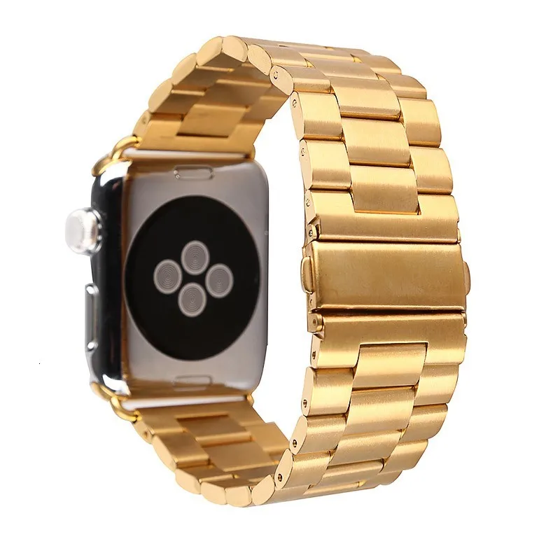 Металлический браслет из нержавеющей стали для apple watch 44 мм 40 мм 42 мм 38 мм iWatch 5 4 3 ремешок черный золотой серебряный Ремешки для наручных часов для мужчин 38 мм 42 мм