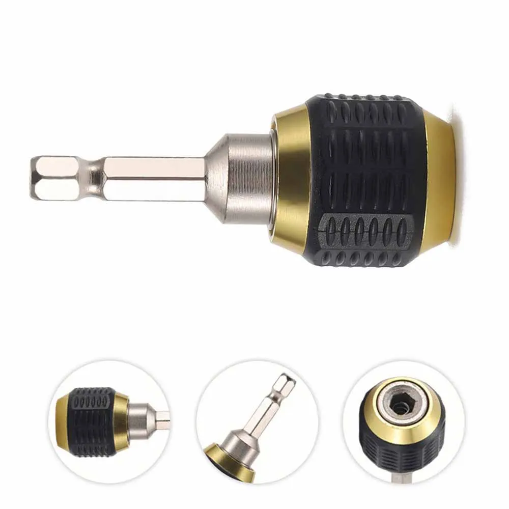 

Hexagonal Shank Quick Coupling 1/4 Inner Hex Self-locking Connecting Rod Drill Bit Holder Drill Chuck Adapter Power Tool
