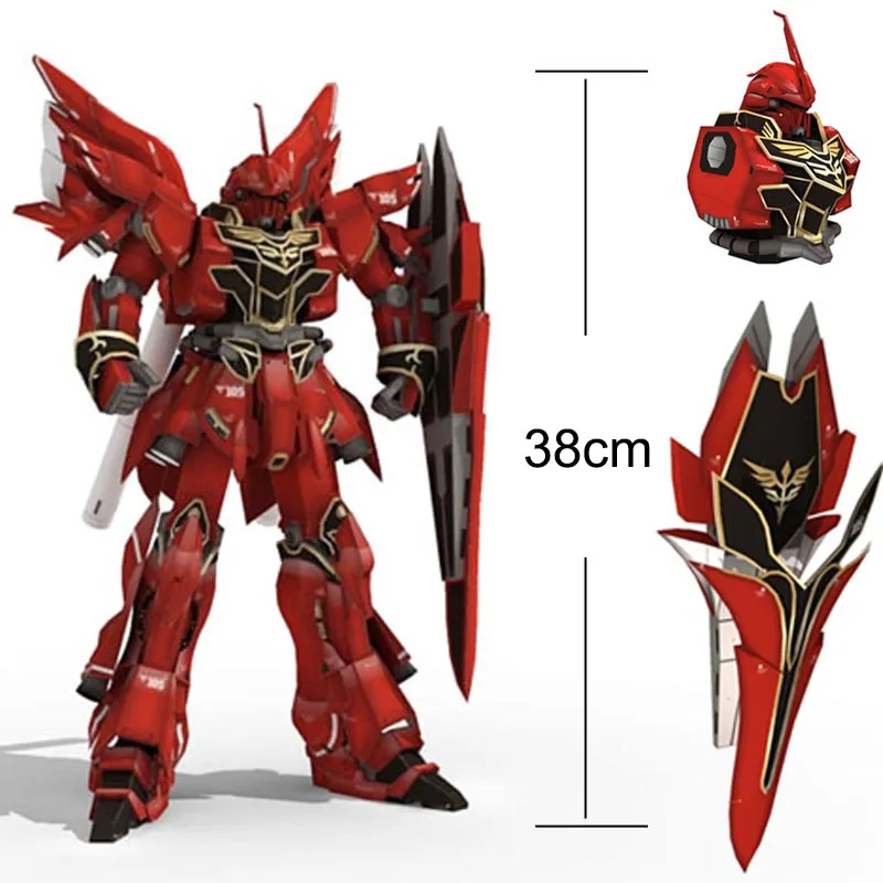 Gundam MSN 06S 38 см высокий 3D бумажный робот DIY Пазлы бумажная игрушка|gundam model|paper modelpaper