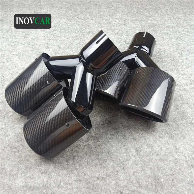 2 шт. новая модель Y Стиль Глянцевая углеродное покрытие глянцевая черная