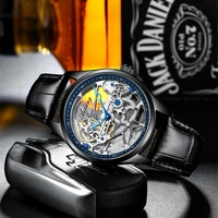 genuine ailang mens sports watch hollow machinery top brand mens leather watch trend luminous waterproof 2021 new
