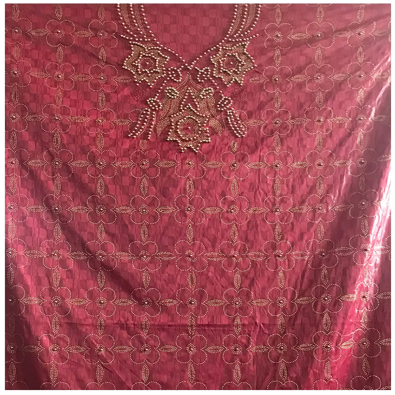 Роскошная модная ткань базин брод для шитья африканские материалы бисерная