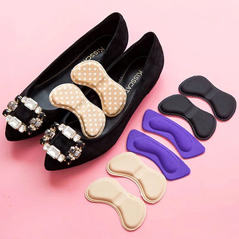 1 пара липкий ткани обувь на пятке Сзади вставки стельки подушки лайнер ручки