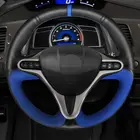 Прошитая вручную черная искусственная кожа для Honda Civic 8 2006 2007 2008 2009 2010 2011