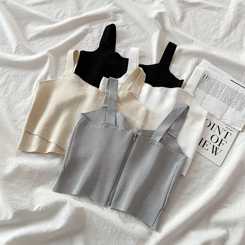 Короткая внутренняя одежда вязаный жилет кофта женская верхняя в Корейском