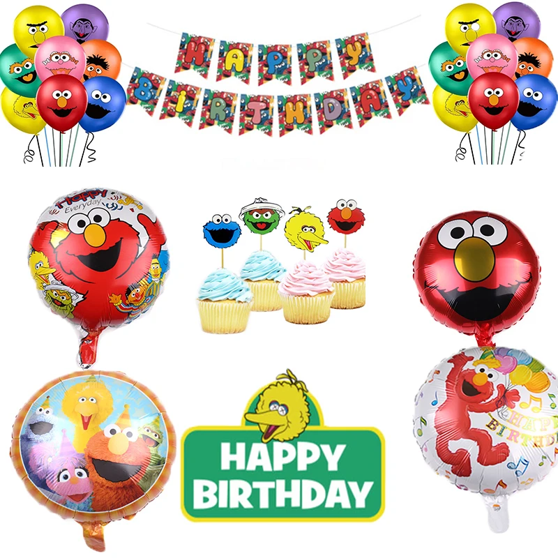 18 дюймовый круглый героев шоу улица сезам тема фольги воздушные шары для