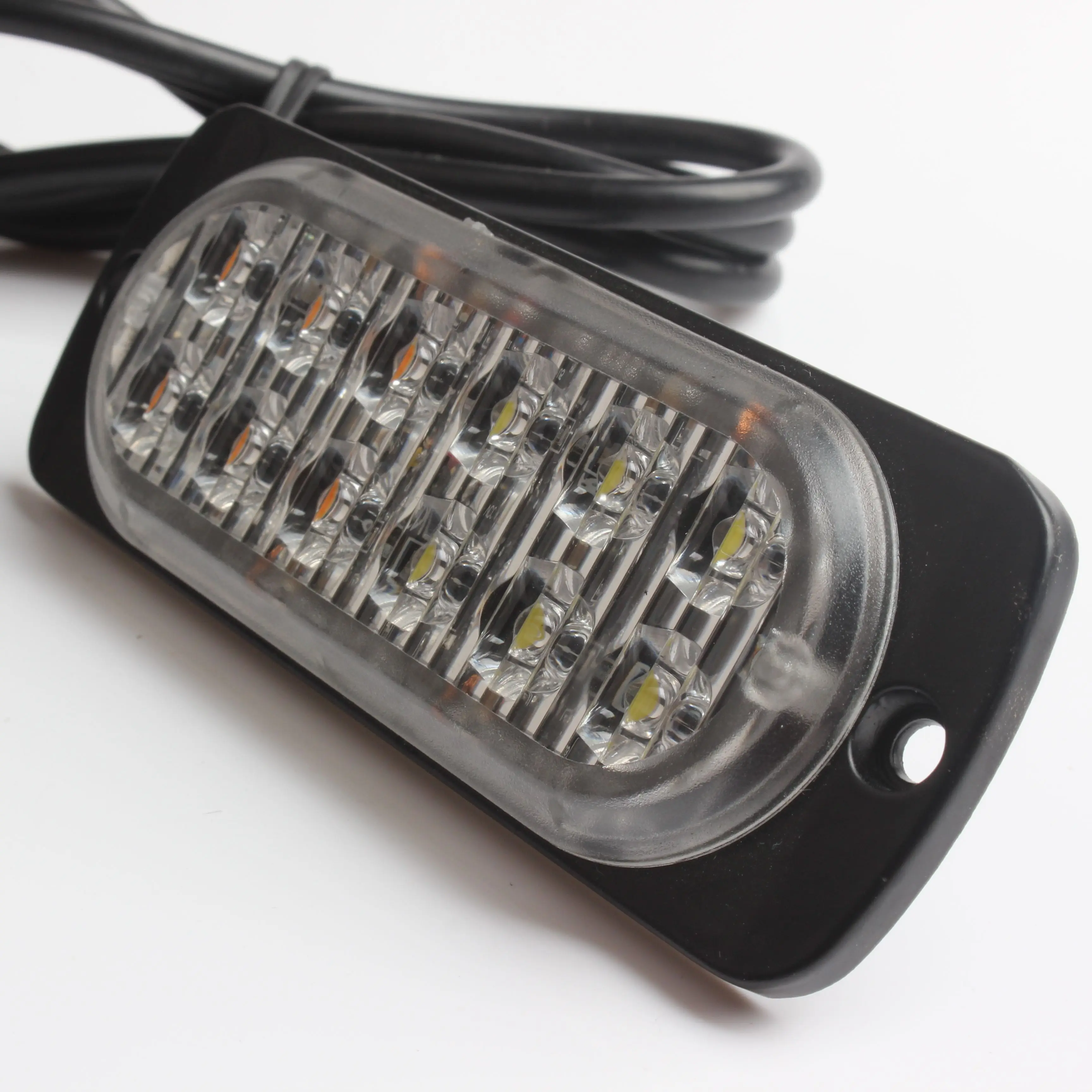 2pcs Car Truck Pickup Emergency Side Strobe Light Warning flashing light Ultra-thin Waterproof 12V 24V 12LED |