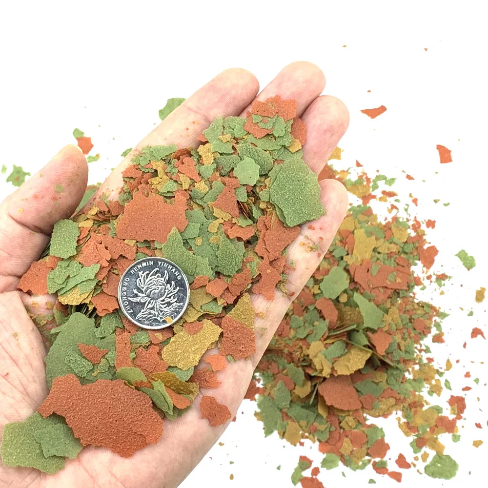 

250ml 500ml Colorful Aquarium Fish Food Thin Slice Marine Ornamental Fish Goldfish Koi Betta Guppy Tropical Fish Flakes Feeding