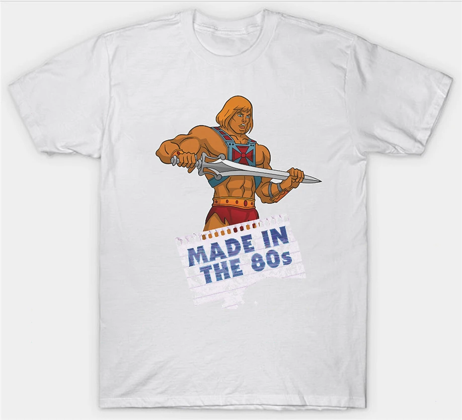 Футболка He-Man топ сделанный в стиле ретро винтажный мультфильм культ подарок на