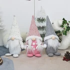 Рождественское украшение, подставка, плюшевая искусственная кукла, украшение, Рождественская Фигурка Санта-Клауса, эльфа, украшение для дома и праздника