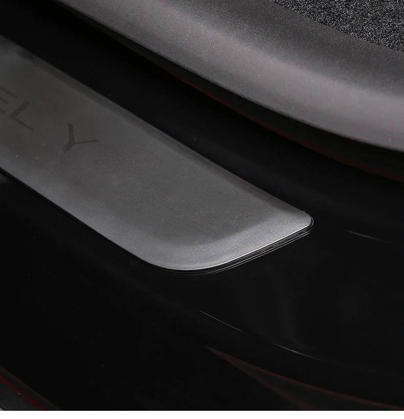 Скидка Защитная накладка из АБС для заднего порога, Накладка на порог для Tesla Model Y, внутренняя Накладка на порог и внешняя наклейка на порог