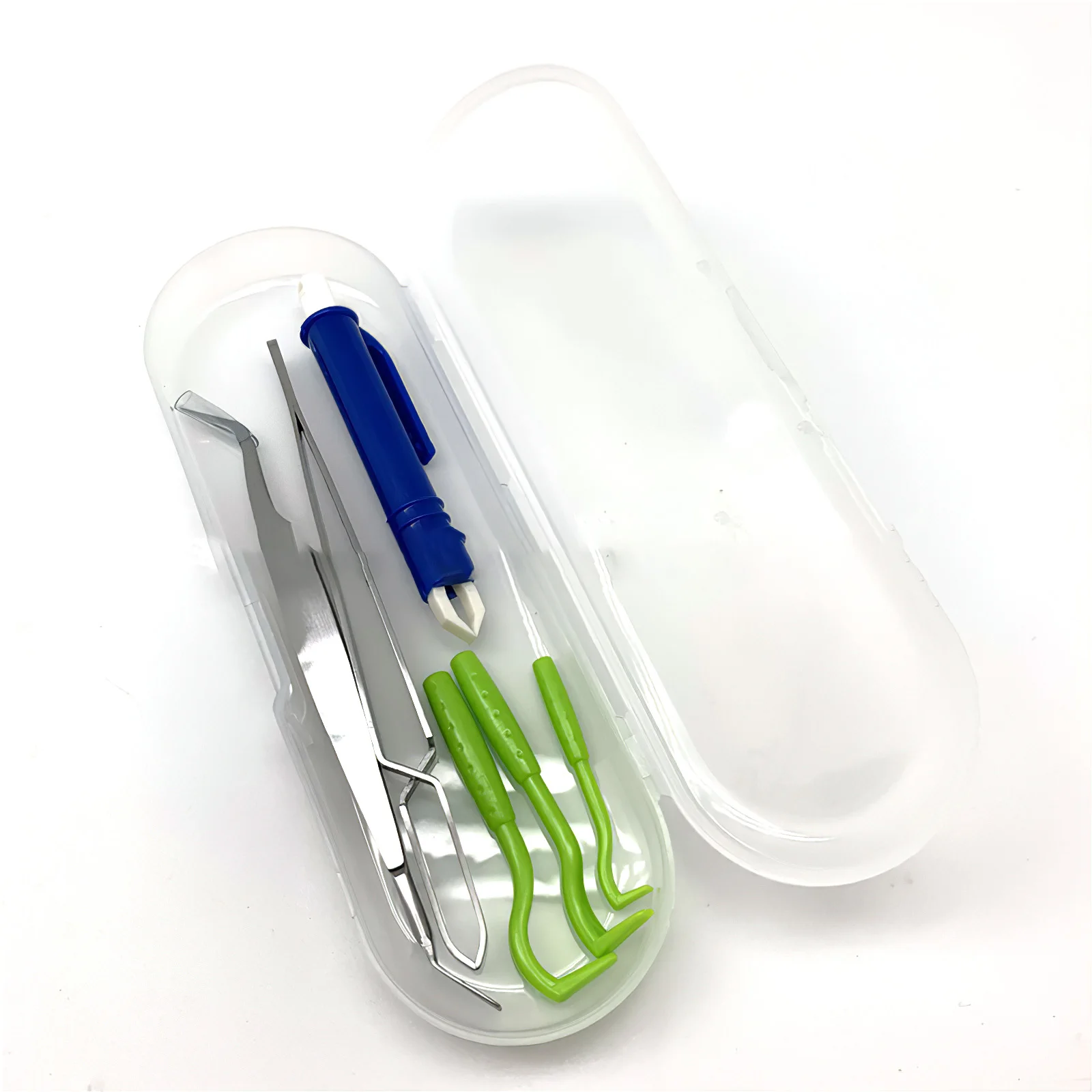 Набор инструментов для удаления клещей нержавеющая сталь пластиковый бокс