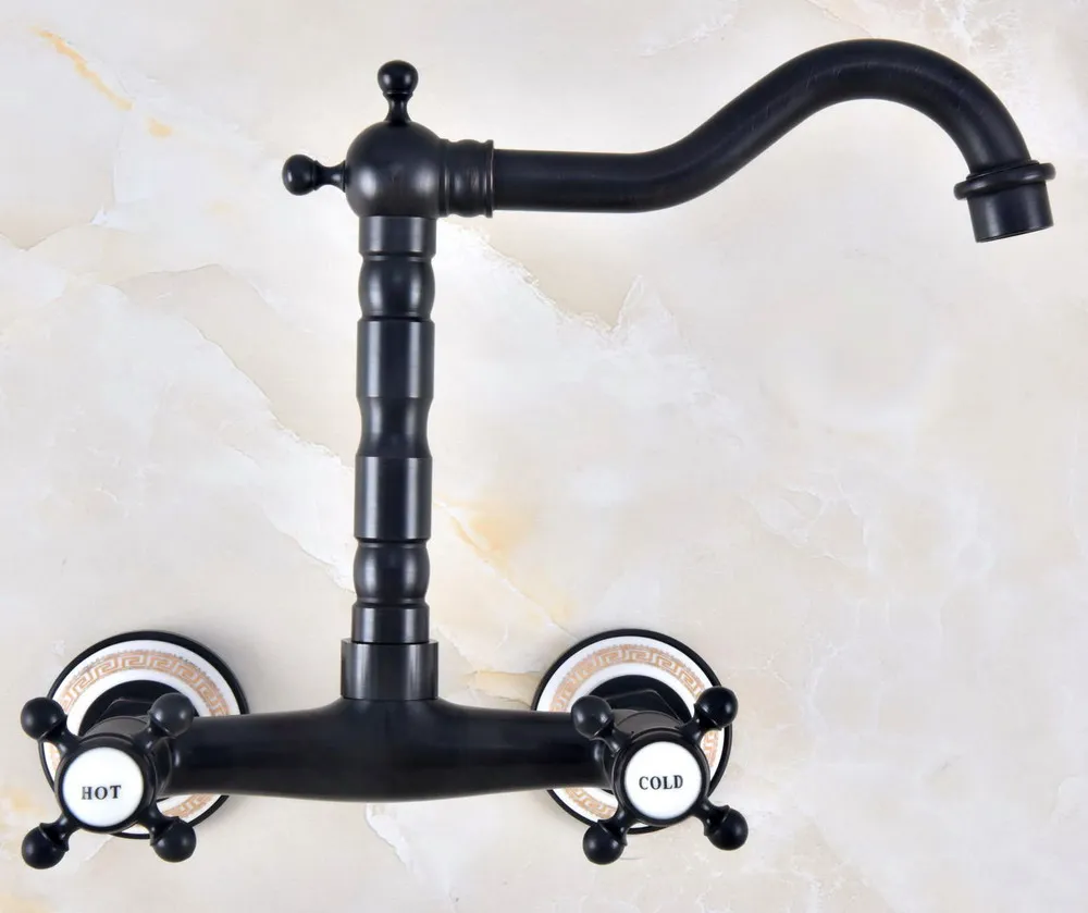 Черный Масло втирают античная латунь ванная комната кухонная раковина смеситель