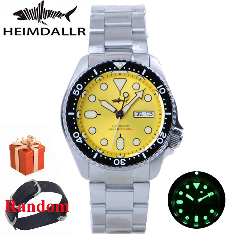 

HEIMDALLR Men's Diving Watches 200M Water Resistance Sapphire Crystal Ceramic Bezel NH36A Automatic Mechanical Wristwatch