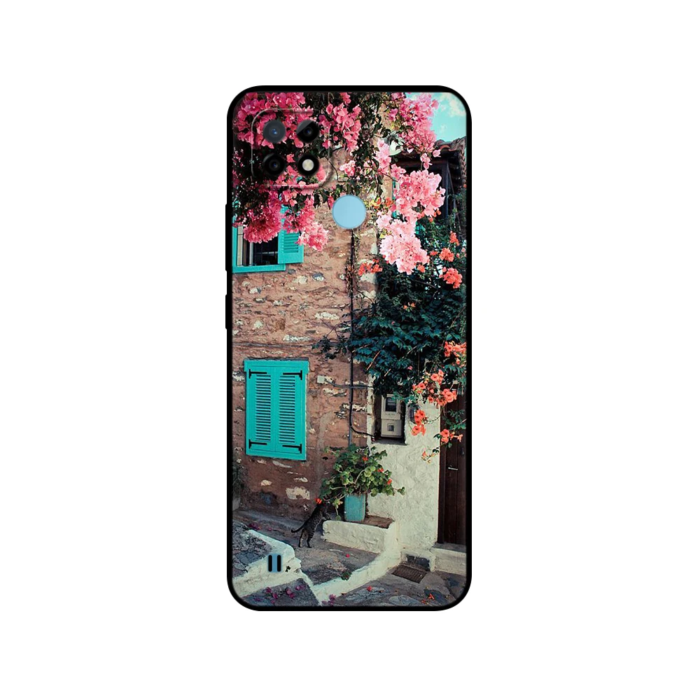 for realme c21 case silicon back for oppo realmec21 c 21 phone cover 6 5 funda rmx3201 bumper capa etui soft black tpu case free global shipping