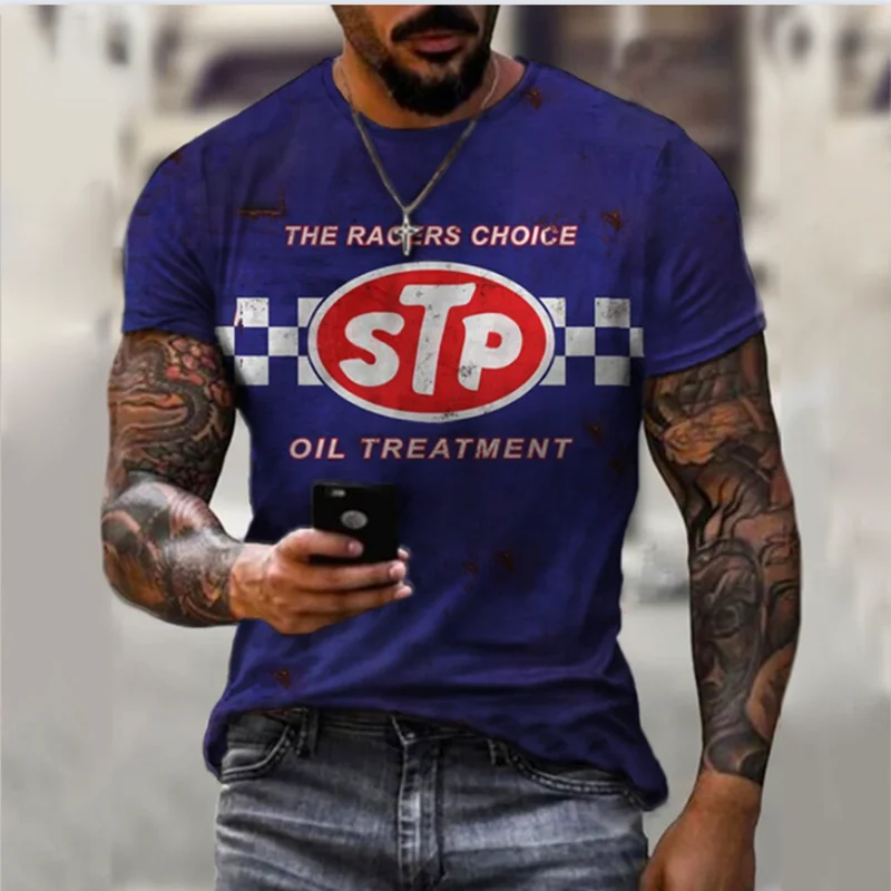 

Camiseta de verano de manga corta retro de gran tamaño para hombre, nueva camiseta de moda Harajuku con estampado de alfabeto ét