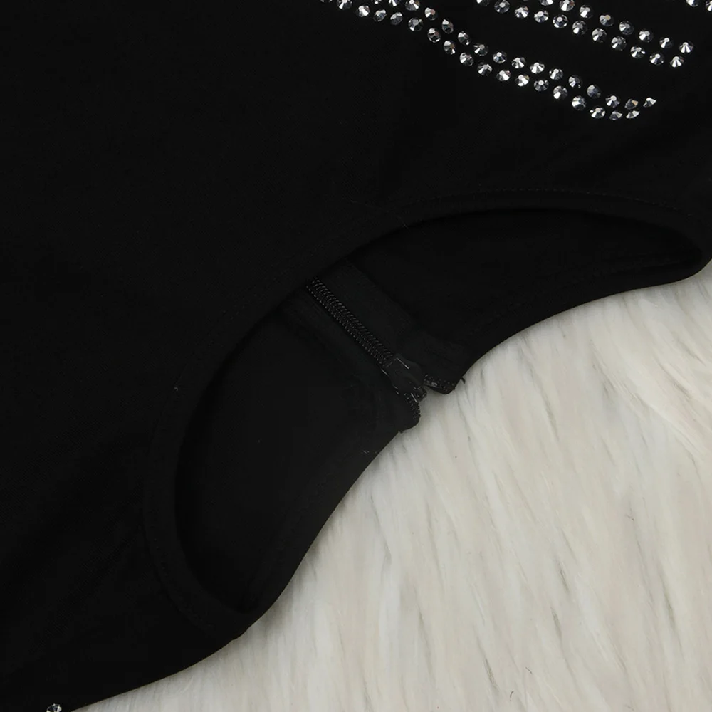 Сексуальное женское черное облегающее платье с блестками длинное макси для