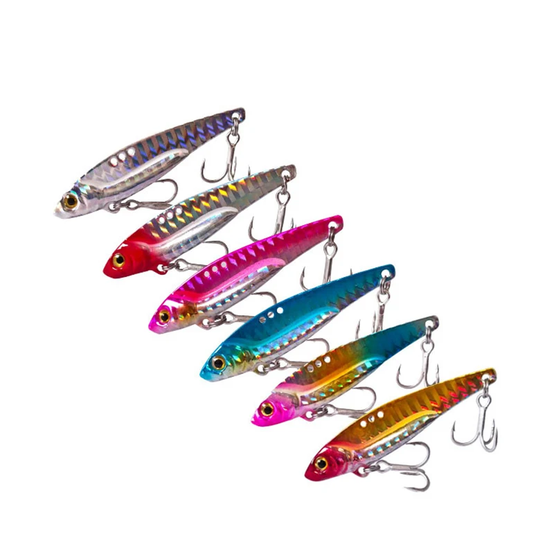 

6Colors 3D Eyes Metal Vib Blade Lure 5/7.5/13/16/20G Sinking Vibration Baits Artificial Vibe for Bass Pike Perch Fishing