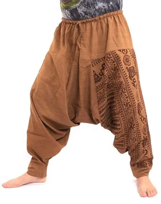 Мужские шаровары в стиле хип-хоп, мешковатые штаны размера плюс, Boho Gypsy Aladdin, летние богемные Непальские Широкие штаны