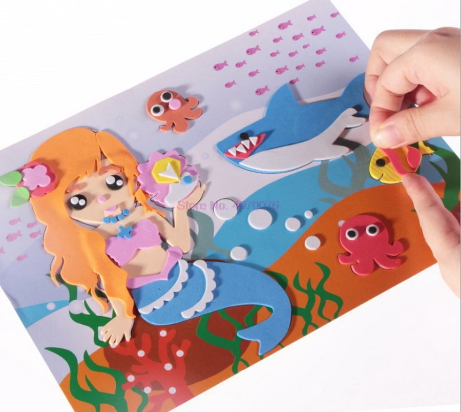 3D наклейка-пазл из вспененного этилвинилацетата 500 шт. | Игрушки и хобби